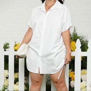 Crisp White Button Front Shirt | Oversized Women’s Shirt Plus Size 3X | NEW